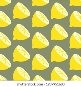 Fondo del patrón de limón. Publicación en medios sociales. Ilustración del vector de frutas.