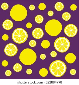 Lemon pattern. Citrus collection. Vector illustration