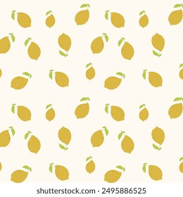 Lemon pattern design illustration. Random lemons isolated on background.