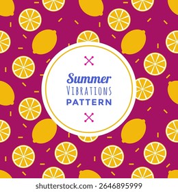 Lemon pattern design with summer vibes and vibrant colors