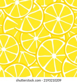 Lemon Pattern - Fruits Vector Background