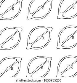 Lemon pattern hand drawn vector
