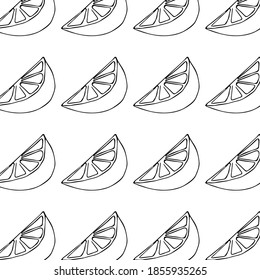 Lemon pattern hand drawn vector