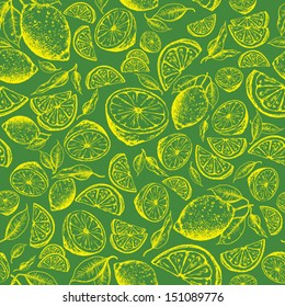 lemon pattern, lemonade seamless pattern, whole lemon, lemon slice 