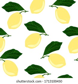 Lemon pattern.  Seamless pattern for print.  Great solution for textiles, carriages, etc.  Freshness in everything, even in print.  Citrus pattern.