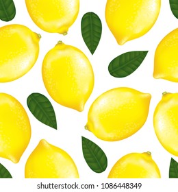 Lemon pattern seamless vector illustration