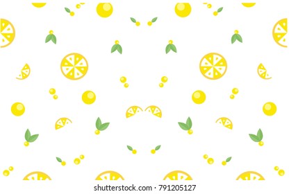 Lemon pattern seamless-vector illustration.Fruit pattern concept.summer season.