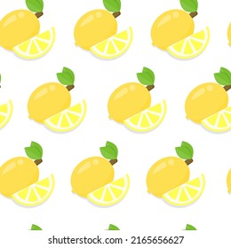 Lemon pattern. Set of four seamless patterns. Sunny and juicy illustration of a lemon.