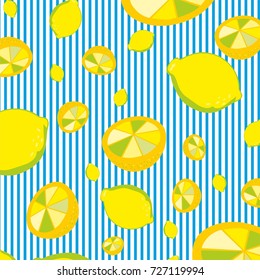 lemon pattern summer fresh textured background vector
