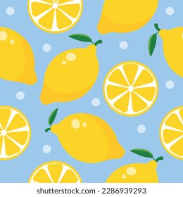 Lemon pattern, summer pattern for print, fresh pattern,fruit,  yellow pattern