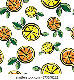 Lemon pattern in a vector