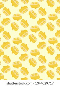 Lemon pattern vector background.