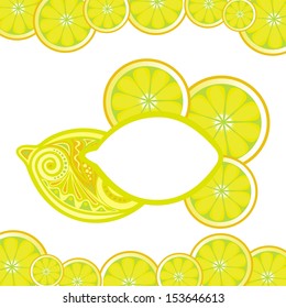 Lemon pattern vector illustration