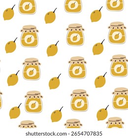 Padrão de limão. Ilustração vetorial. Padrão sem emenda Fundo de frutas. Padrão para designs de embalagem e decoração.