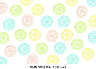 Lemon pattern wallpaper