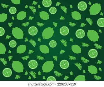 lemon pattern yellow and green vector art background