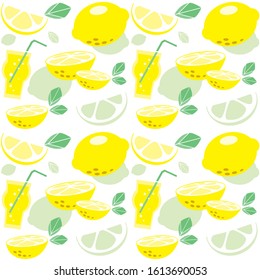 lemon pattern, yellow lemon juice.
