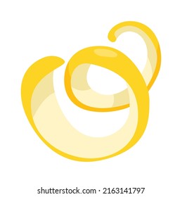 Lemon peel icon. Vector illustration