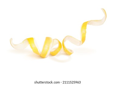 Lemon peel spiral. Vector illustration.