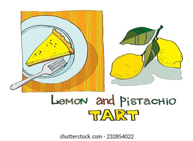 lemon pistachio tart