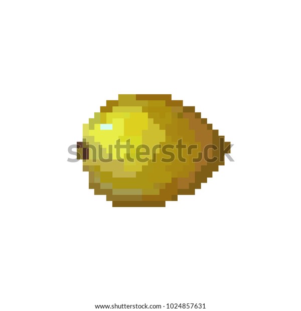 Lemon Pixel Art Yellow 8 Bit Stock Vector (Royalty Free) 1024857631 ...