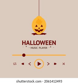 Lemon playlist. Halloween playlist. Mobile App UI Design. Music player.
