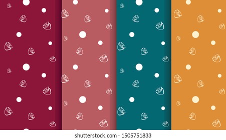 lemon and polka-dot pattern. Seamless retro design.