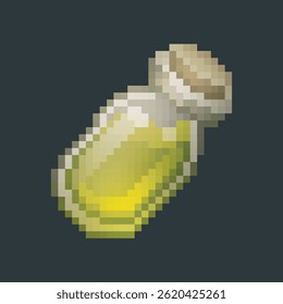 lemon potion in pixel art style with isolated background
