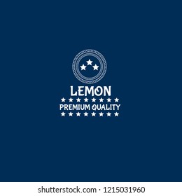 LEMON premium quality emblem, label, badge. premium quality package label. vintage stamp. 