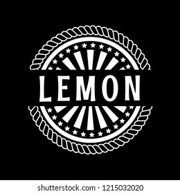 LEMON premium quality emblem, label, badge. premium quality package label. vintage stamp. 