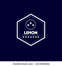 LEMON premium quality emblem, label, badge. premium quality package label. vintage stamp. 