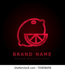 Lemon red chromium metallic logo