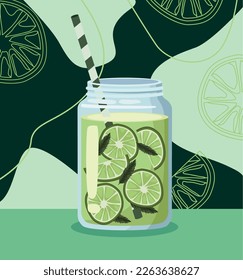 lemon refresh juice with straw