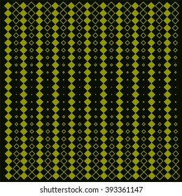 Lemon rhombuses on the black background