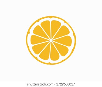 Zitronensymbol, isoliert auf Weiß