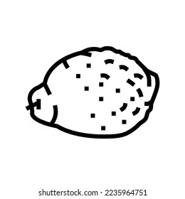 lemon rotten food line icon vector. lemon rotten food sign. isolated contour symbol black illustration