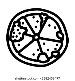 lemon rotten food line icon vector. lemon rotten food sign. isolated contour symbol black illustration