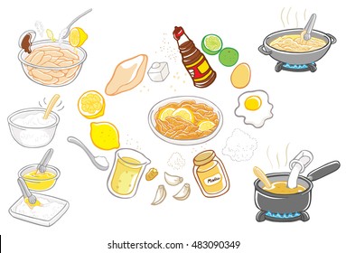 Lemon Sauce Chicken Cooking Process