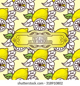 Lemon seamless pattern