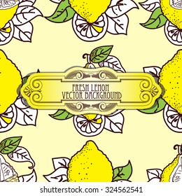 Lemon seamless pattern