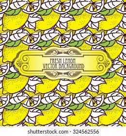 Lemon seamless pattern