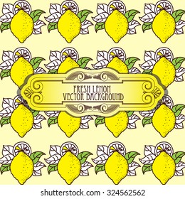 Lemon seamless pattern