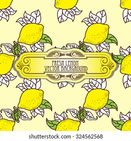 Lemon seamless pattern