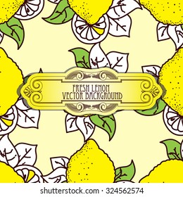 Lemon seamless pattern