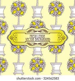 Lemon seamless pattern