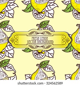 Lemon seamless pattern