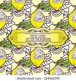Lemon seamless pattern