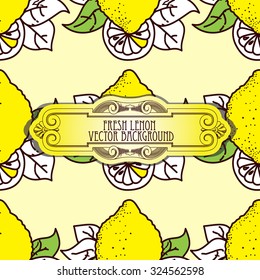 Lemon seamless pattern