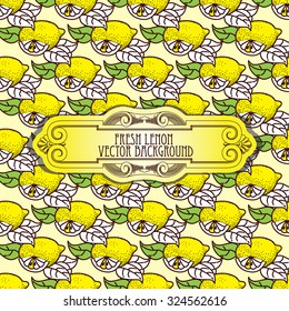 Lemon seamless pattern