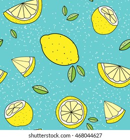 lemon seamless pattern background